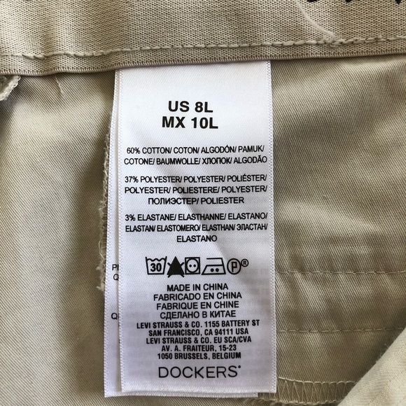 Women's Dockers Wide Straight Leg Pants Light Tan Khakis Sz 8 Long, Inseam = 34” - Picture 11 of 14